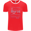 Mom and a Nurse Nothing Scares Me Mothers Day Mens Ringer T-Shirt FotL Red/White