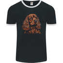 A Cute Cocker Spaniel Dog Mens Ringer T-Shirt FotL Black/White