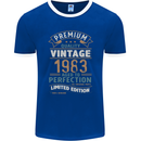 Premium Vintage 40th Birthday 1983 Mens Ringer T-Shirt FotL Royal Blue/White