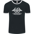 SPQR Eagle Gym Training Bodybuilding Mens Ringer T-Shirt FotL Black/White