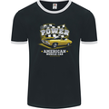 USA Muscle Car American Power Mens Ringer T-Shirt FotL Black/White