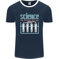 Science Like Religion Atheist Atheism Evolution Mens Ringer T-Shirt FotL Navy Blue/White