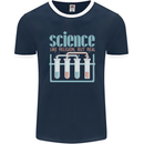 Science Like Religion Atheist Atheism Evolution Mens Ringer T-Shirt FotL Navy Blue/White