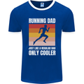 Running Dad Cross Country Marathon Runner Mens Ringer T-Shirt FotL Royal Blue/White