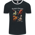 Octopus Species Scuba Diving Ocean Mens Ringer T-Shirt FotL Black/White