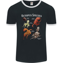 Octopus Species Scuba Diving Ocean Mens Ringer T-Shirt FotL Black/White