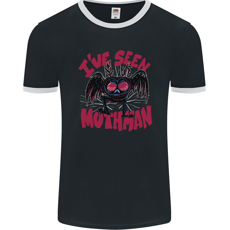 I've Seen Mothman Mens Ringer T-Shirt FotL Black/White