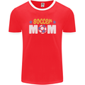 Soccer Mum Mom Mens Ringer T-Shirt FotL Red/White