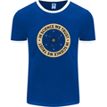 In Science We Trust Physics Geek Nerd Mens Ringer T-Shirt FotL Royal Blue/White