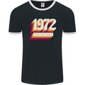 Retro 51st Birthday Original 1972 Mens Ringer T-Shirt FotL Black/White