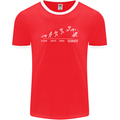 Seasons to Summer Holiday Time Funny Mens Ringer T-Shirt FotL Red/White