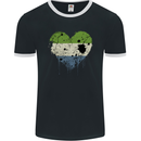 Love Sierra Leone Flag Leonian Day Football Mens Ringer T-Shirt FotL Black/White