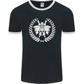 4 Sparta Helmets Training Gym Bodybuilding Mens Ringer T-Shirt FotL Black/White