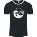 Coexist World Peace Love Religion Hippy Anti War Mens Ringer T-Shirt FotL Black/White