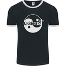 Coexist World Peace Love Religion Hippy Anti War Mens Ringer T-Shirt FotL Black/White