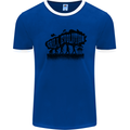 Grill Evolution Funny BBQ Braai Mens Ringer T-Shirt Royal Blue/White