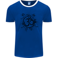 Yoga Symbol Sketch Meditation Mens Ringer T-Shirt Royal Blue/White