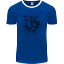 Yoga Symbol Sketch Meditation Mens Ringer T-Shirt Royal Blue/White