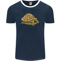 A Brown Tortoise Mens Ringer T-Shirt FotL Navy Blue/White