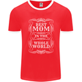 Best Mom in the World Mothers Day Mens Ringer T-Shirt FotL Red/White