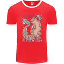 I Raise Tiny Dinosaurs Lizards Chameleon Mens Ringer T-Shirt FotL Red/White
