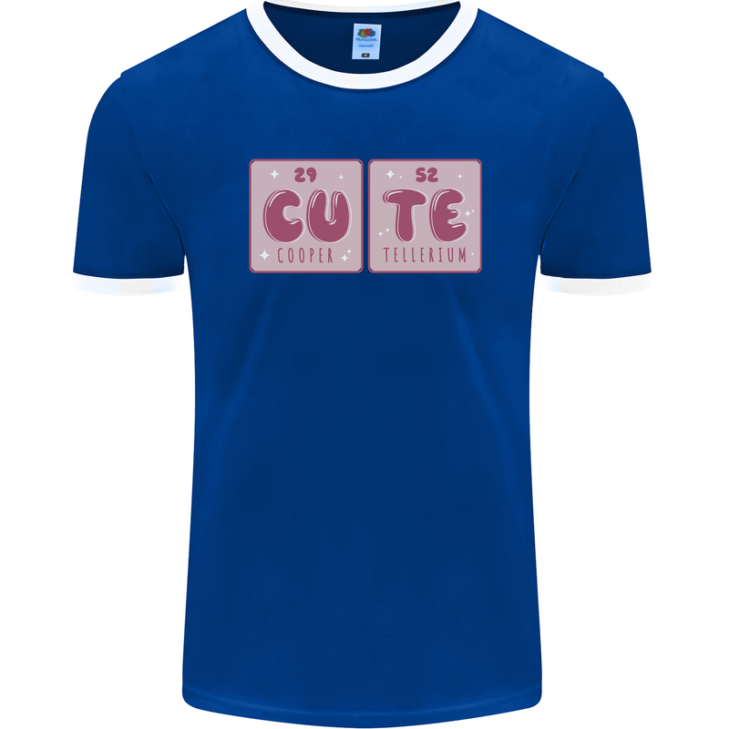 Cute Funny Periodic Table Mens Ringer T-Shirt FotL Royal Blue/White