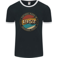 71st Birthday  Vintage Made In 1952 Mens Ringer T-Shirt FotL Black/White