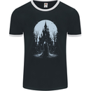 A Fantasy Haunted House Halloween Spooky Mens Ringer T-Shirt FotL Black/White