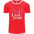 Funny 40th Birthday 39 is So Last Year Mens Ringer T-Shirt FotL Red/White