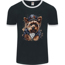 A Streetwise Yorkshire Terrier Yorkie Mens Ringer T-Shirt FotL Black/White
