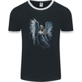 A Gothic Guardian Angel Fantasy Goth Mens Ringer T-Shirt FotL Black/White