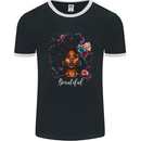 Beautiful African Black Woman Mens Ringer T-Shirt FotL Black/White