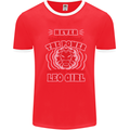 Power of Leo Girl Star Sign Zodiac Horoscope Mens Ringer T-Shirt Red/White