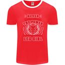 Power of Leo Girl Star Sign Zodiac Horoscope Mens Ringer T-Shirt Red/White