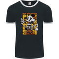 Pick Your Poison Beer Alcohol Skull Skeleton Mens Ringer T-Shirt FotL Black/White