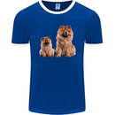 Chow Chows Dog Puppy Mens Ringer T-Shirt FotL Royal Blue/White