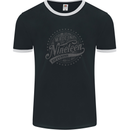 Distressed 64th Birthday Made In 1959 Mens Ringer T-Shirt FotL Black/White