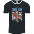 Christmas Parody Santalorian Funny Xmas Mens Ringer T-Shirt FotL Black/White