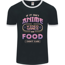 If it Isn't Anime Video Games or Food Funny Mens Ringer T-Shirt FotL Black/White
