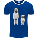 Anatolian Shepherd Dog and Puppy Mens Ringer T-Shirt FotL Royal Blue/White