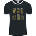 Pickle Jars Gurkins Cucumber Mens Ringer T-Shirt FotL Black/White