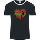 Love Flag Transnistria Football Mens Ringer T-Shirt FotL Black/White