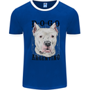A Dogo Argentino Dog Mens Ringer T-Shirt Royal Blue/White