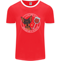 Wine With My Min Pin Dog Miniature Pinscher Mens Ringer T-Shirt FotL Red/White