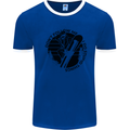 Funny Snowboarder Don't Follow Me Mens Ringer T-Shirt Royal Blue/White