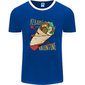 Anti Valentines Day Singles Day Kebab Mens Ringer T-Shirt FotL Royal Blue/White