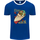 Anti Valentines Day Singles Day Kebab Mens Ringer T-Shirt FotL Royal Blue/White