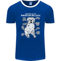 American Bulldog Anatomy Funny Dog Mens Ringer T-Shirt FotL Royal Blue/White
