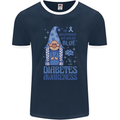 Diabetes Awareness We Wear Blue Gnome Mens Ringer T-Shirt FotL Navy Blue/White