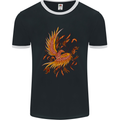A Pheonix Rising From the Ashes Mens Ringer T-Shirt FotL Black/White